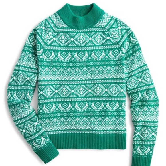 J. Crew Sweaters - J. Crew Cheerful Fair Isle Mockneck Sweater NWT